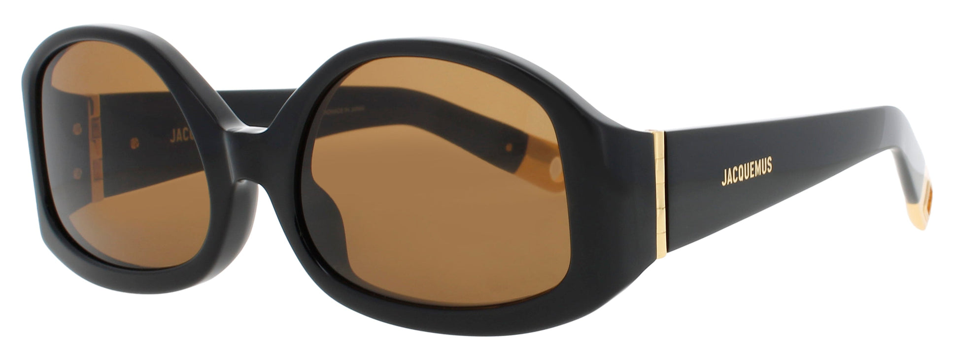 JACQUEMUS JAC15 Frame BLACK/GOLD Lens SMOKE