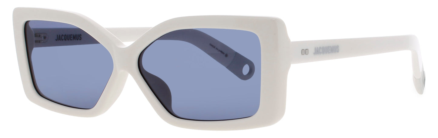 JACQUEMUS JAC41 Frame MATTE WHITE Lens BLUE TINT