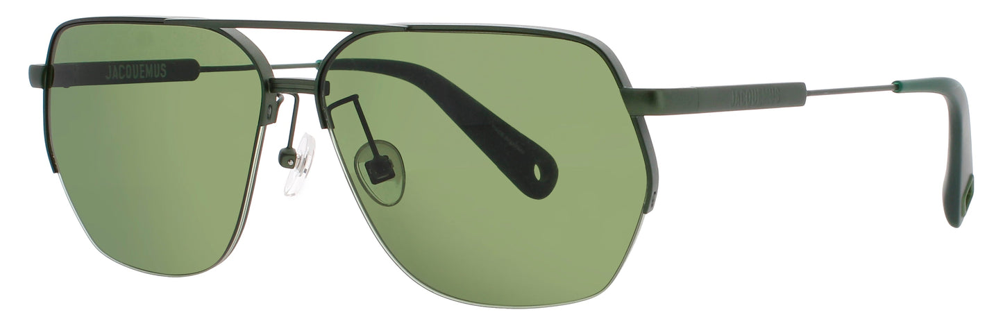 JACQUEMUS JAC67 Frame MATTE GREEN Lens GREEN TINT