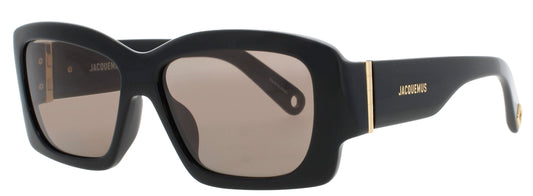 JACQUEMUS JAC60 Frame BLACK/GOLD Lens GREY TINT