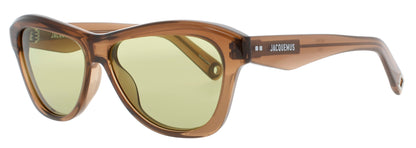 JACQUEMUS JAC59 Frame BROWN CRYSTAL Lens GREEN TINT
