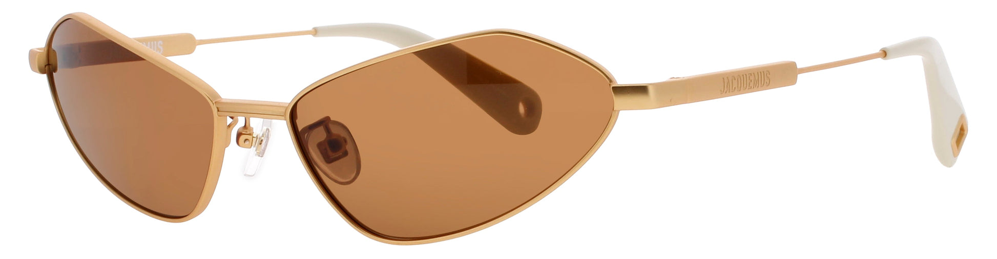 JACQUEMUS JAC68 Frame MATTE GOLD/TAN Lens BROWN TINT