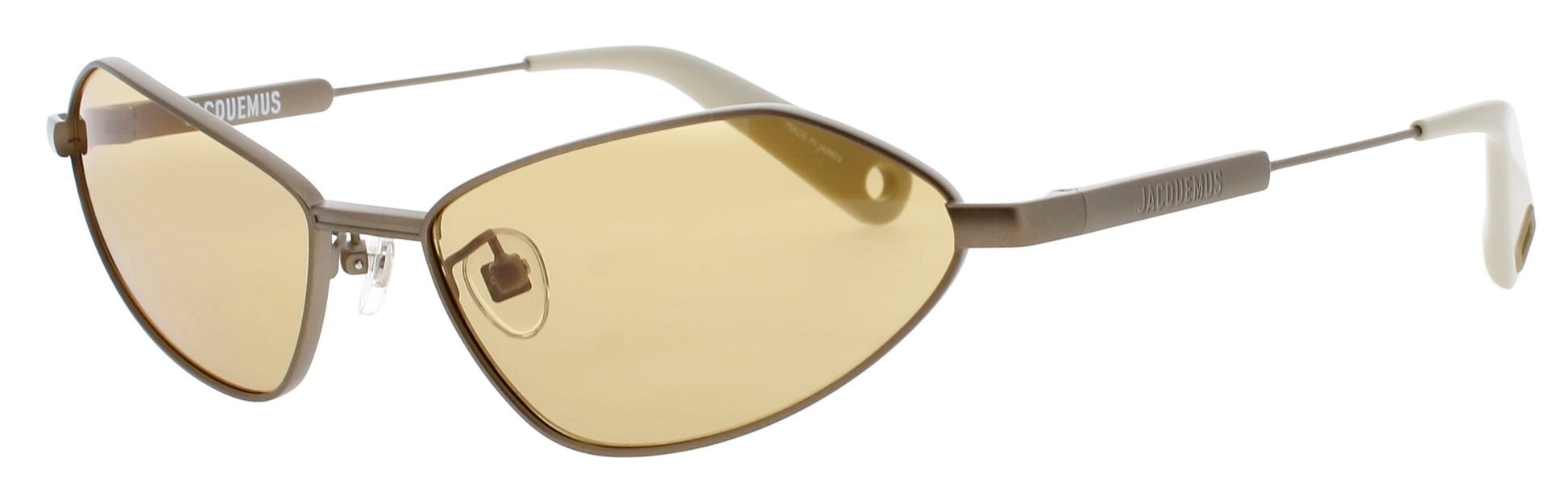 JACQUEMUS JAC68 Frame MATTE GOLD/TAN Lens YELLOW TINT