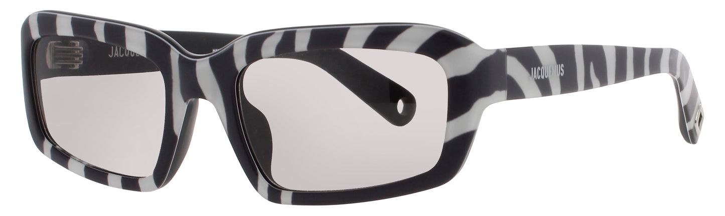 JACQUEMUS JAC64 Frame BLACK/WHITE Lens GREY TINT