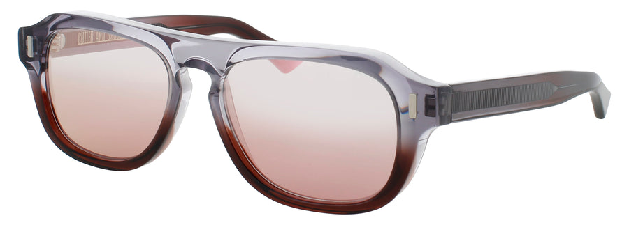 CUTLER AND GROSS CGSN-1319 Frame REVERSE GRAD SHERRY Lens BLUSH FLASH GRADIENT