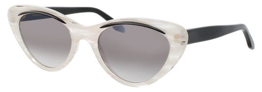 CUTLER AND GROSS CGSN-1321 Frame BLACK ON PEARL Lens SMOKE GRADIENT