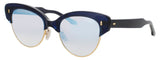 CUTLER AND GROSS CGSN-1351 Frame MIDNIGHT RAMBLER BLUE Lens ROSE BLUE MIRROR