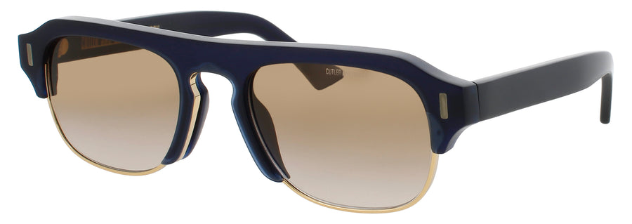 CUTLER AND GROSS CGSN-1353 Frame MIDNIGHT RAMBLER BLUE Lens BROWN GRADIENT