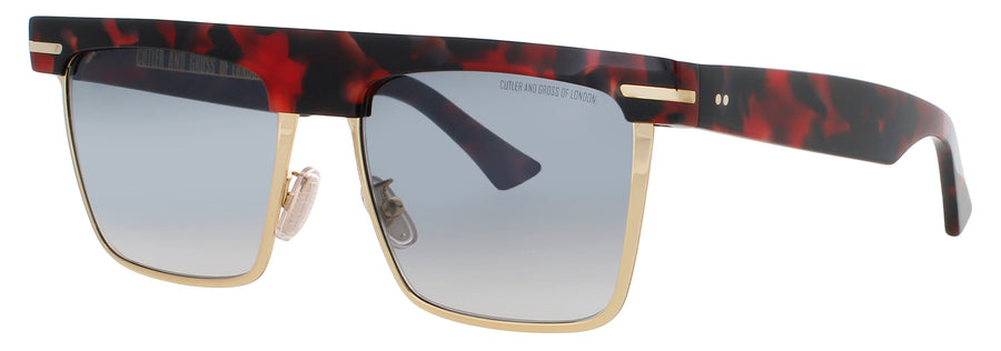 CUTLER AND GROSS CGSN-1359 Frame CRIMSON / GOLD Lens SMOKE GRADIENT