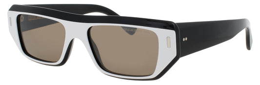 CUTLER AND GROSS CGSN-1367 Frame WHITE ON BLACK  Lens SMOKE