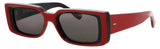 CUTLER AND GROSS CGSN-1368 Frame RED ON BLACK Lens SMOKE