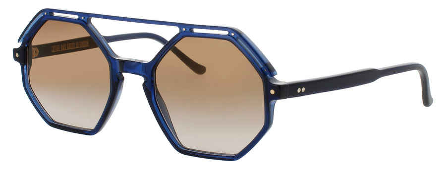 CUTLER AND GROSS CGSN-1371 Frame MIDNIGHT RAMBLER BLUE Lens BROWN FLASH GRADIENT