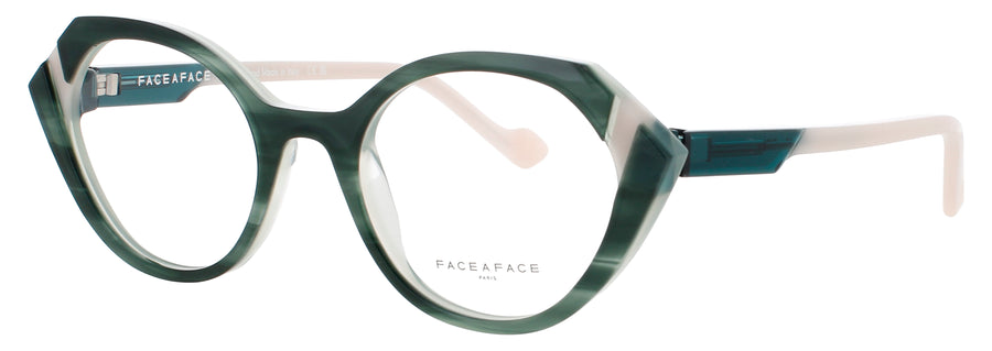FACE A FACE WITTY 1 Frame IRIDESCENT GREEN TORTOISE Lens DEMO