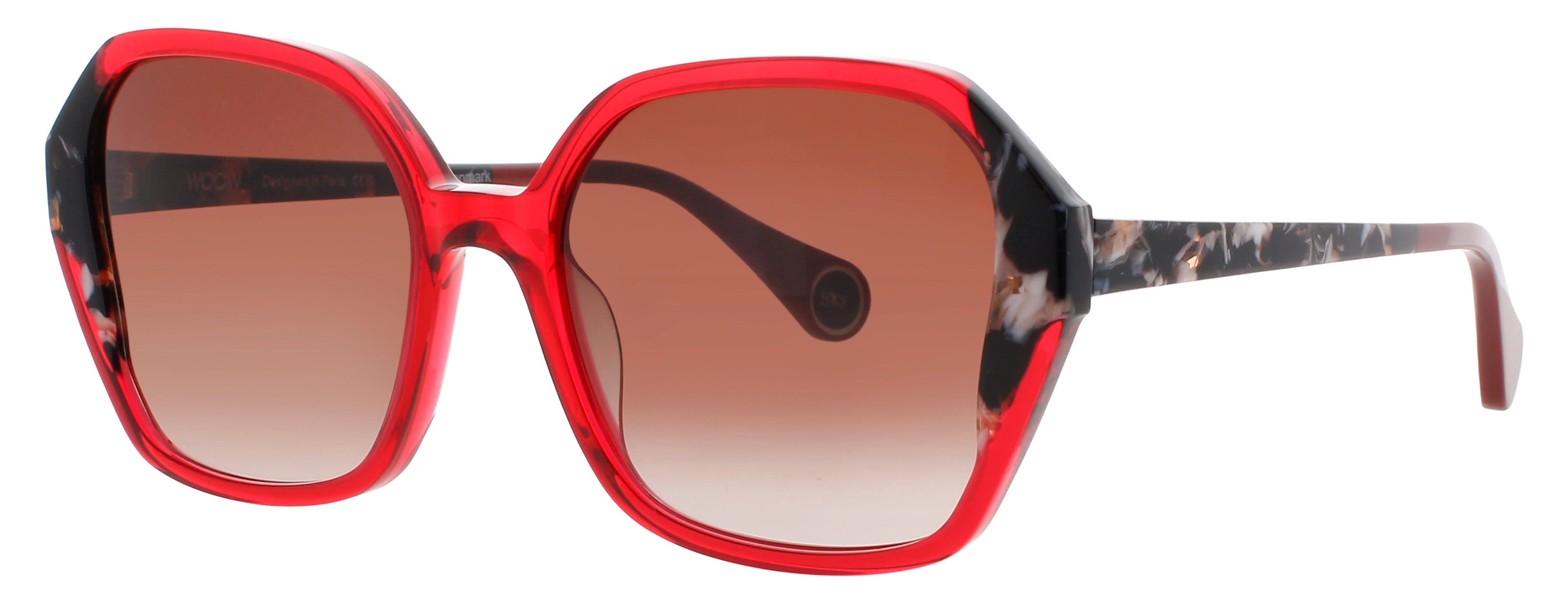 WOOW SUPER-SKY-2 Frame RED Lens BROWN GRADIENT – business.mjgtrading