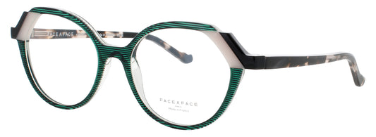 FACE A FACE MOVES 2 Frame TRANSPARENT STRIPED DARK GREEN Lens DEMO