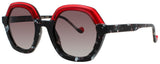 FACE A FACE NOVVA 1 Frame CARMIN RED TRANSPARENT Lens BROWN GRADIENT