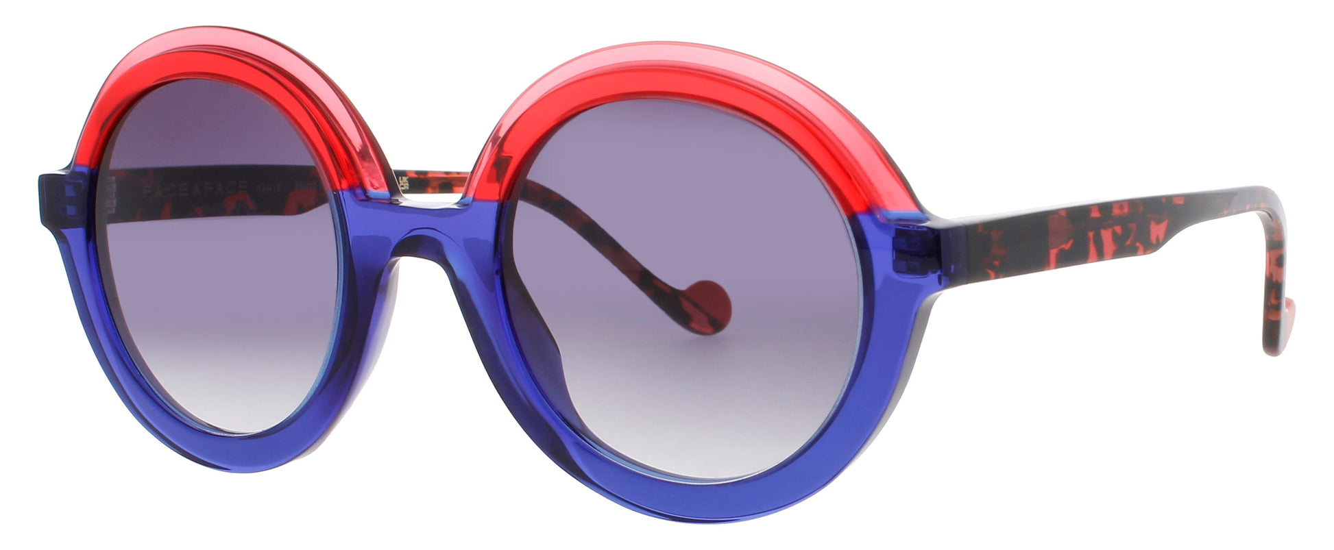 FACE A FACE NOVVA 2 Frame TRANSPARENT RASPBERRY Lens BLUE GRADIENT