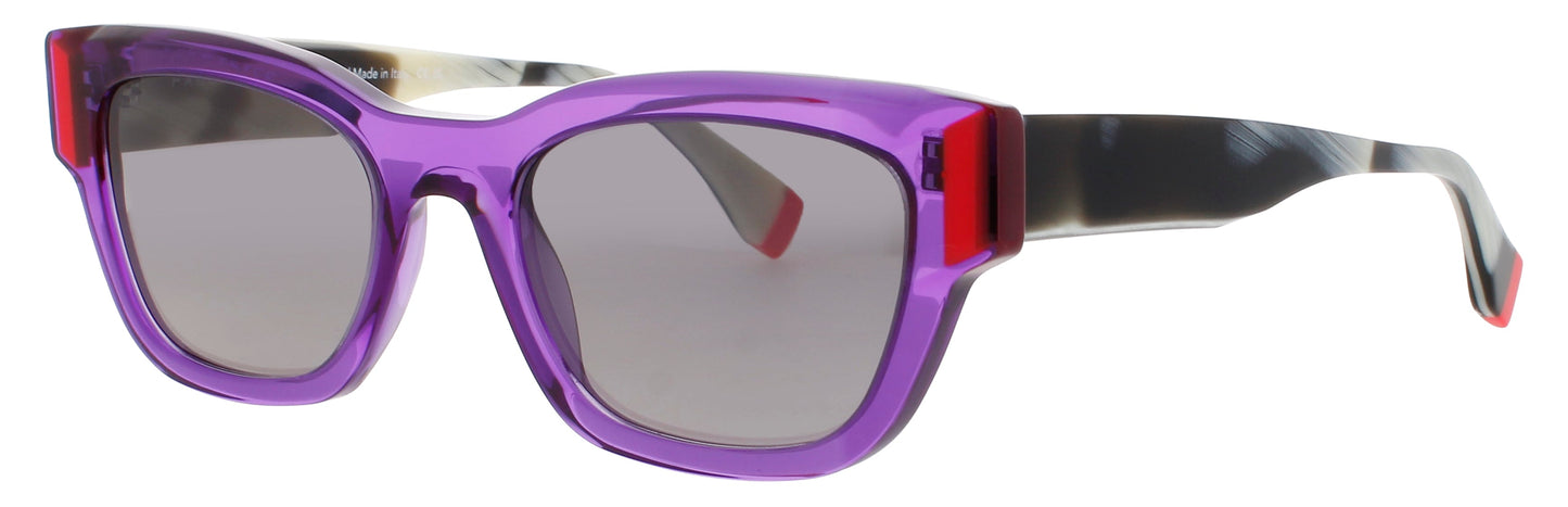 FACE A FACE VERSO 1 Frame TRANSPARENT AMETHYST Lens GREY TINT