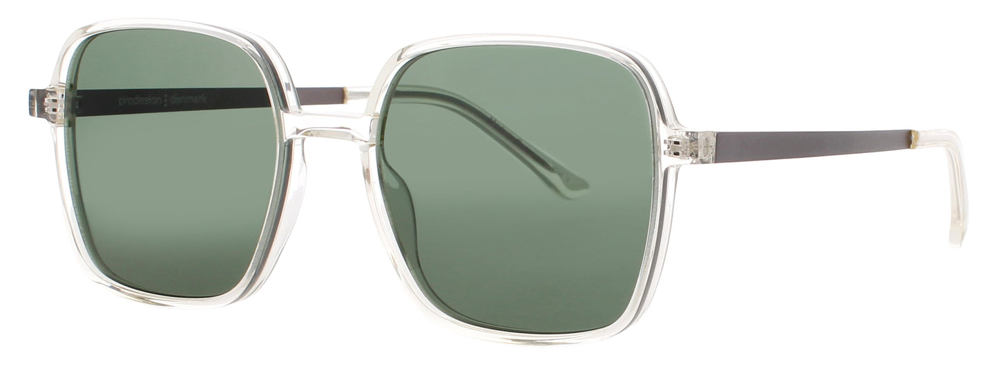 PRODESIGN EXTRUSION-2 Frame CHAMPAGNE LIGHT TRANSPARENT Lens GREEN TINT