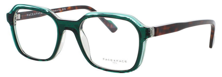 FACE A FACE ECHOS 1 Frame TRANSPARENT STRIPED DARK GREEN Lens DEMO