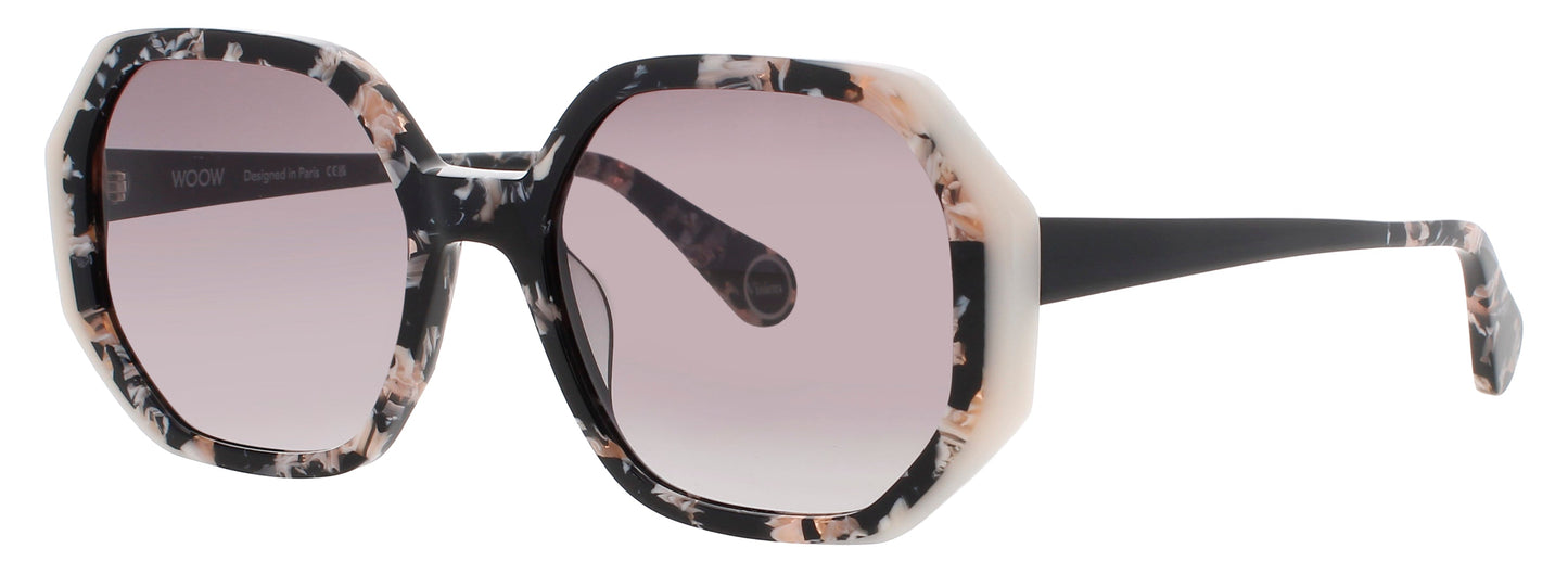 WOOW SUPER-VISION-2 Frame BLACK AND ROSE MARBLE Lens GREY GRADIENT