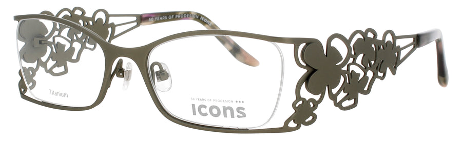 PRODESIGN IRIS-1 Frame MATTE OLIVE Lens DEMO