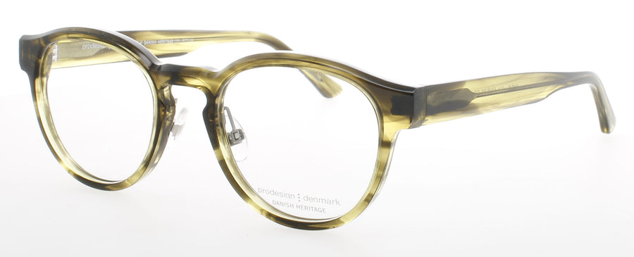 PRODESIGN CUT 4N Frame OLIVE GREEN HORN Lens DEMO