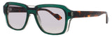 FACE A FACE SHIRO 2 Frame TRANSPARENT STRIPED DARK GREEN Lens GREY TINT