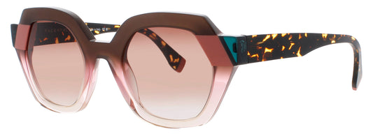 FACE A FACE ZAIKU 2 Frame GRADIENT BROWN PINK AMBER Lens BROWN GRADIENT