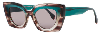 FACE A FACE HALOS 1 Frame GRADIENT GREEN SMOKED GLASS Lens BROWN TINT