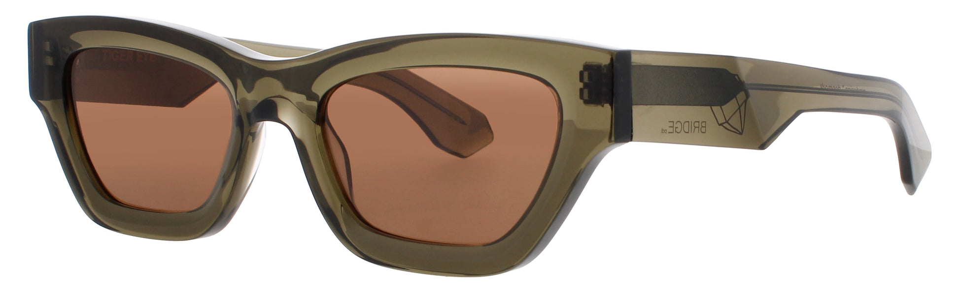 PRODESIGN TIGEREYE Frame GREEN TRANSPARENT Lens BROWN TINT