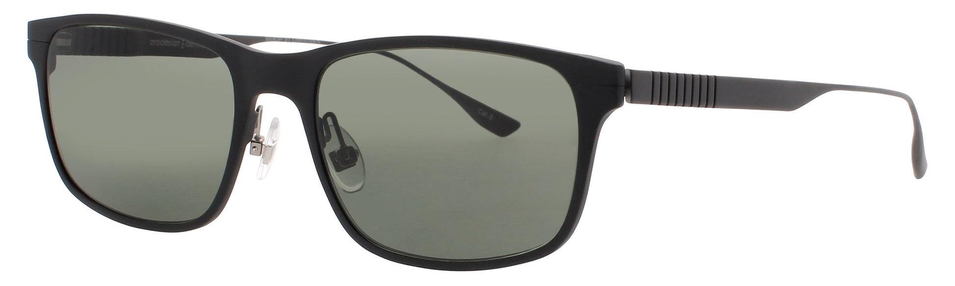 PRODESIGN PROFLEX-4 Frame MATTE BLACK DARK Lens GREEN TINT
