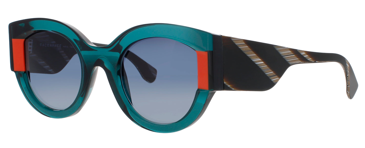 FACE A FACE KAKEMO-1 Frame DUCK BLUE Lens GREY GRADIENT