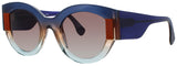 FACE A FACE KAKEMO 1 Frame GRADIENT BLUE BROWN SKY Lens BROWN GRADIENT