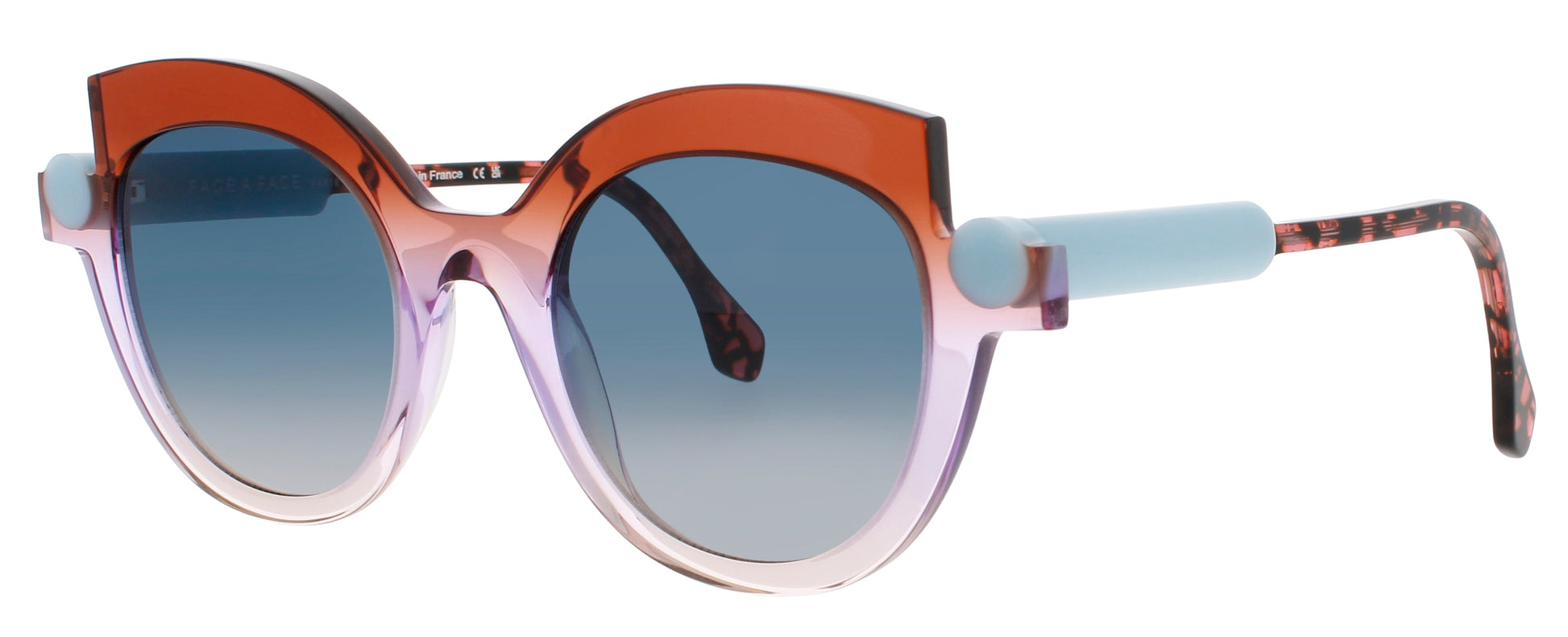FACE A FACE SOTSAS-1 Frame GRADIENT PURPLE ORANGE Lens BLUE GRADIENT