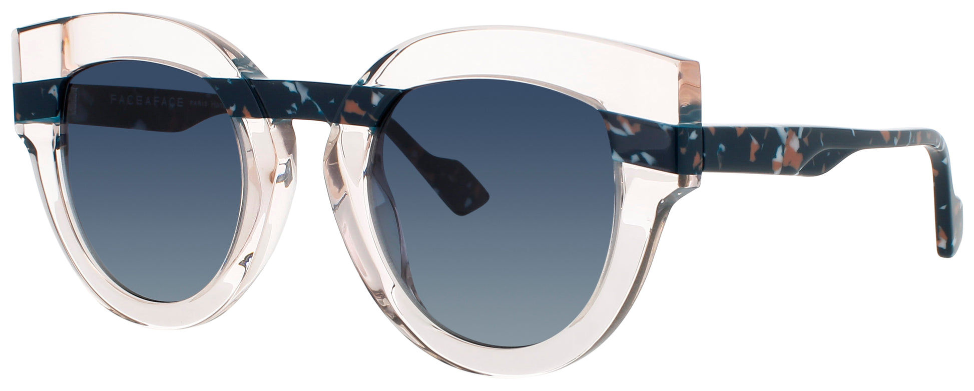 FACE A FACE BLANK 1 Frame MANDARIN CRYSTAL Lens BLUE