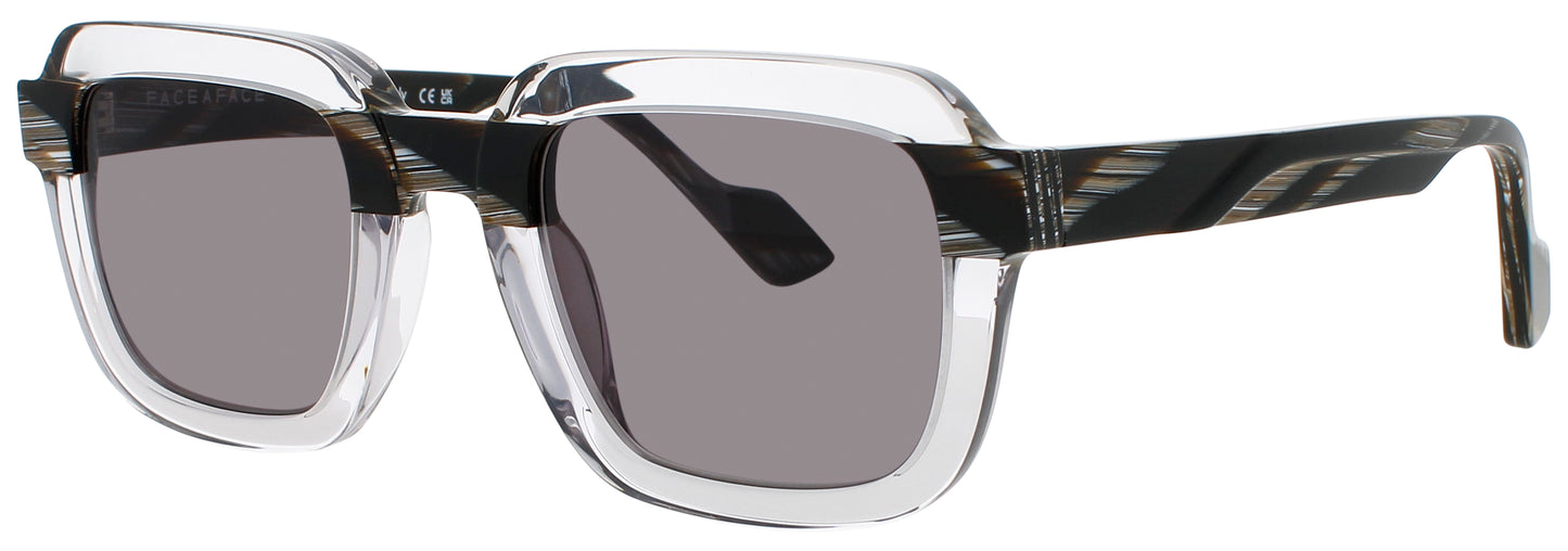 FACE A FACE BLANK 2 Frame GREY TRANSPARENT Lens GREY