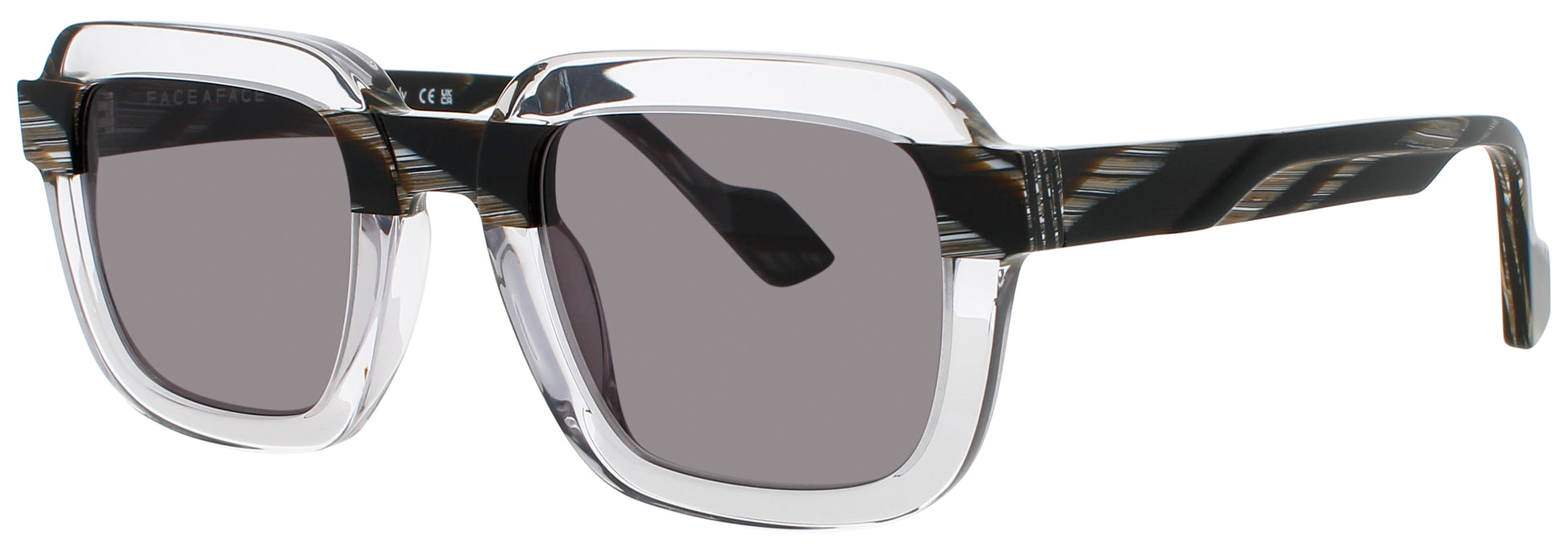 FACE A FACE BLANK 2 Frame GREY TRANSPARENT Lens GREY
