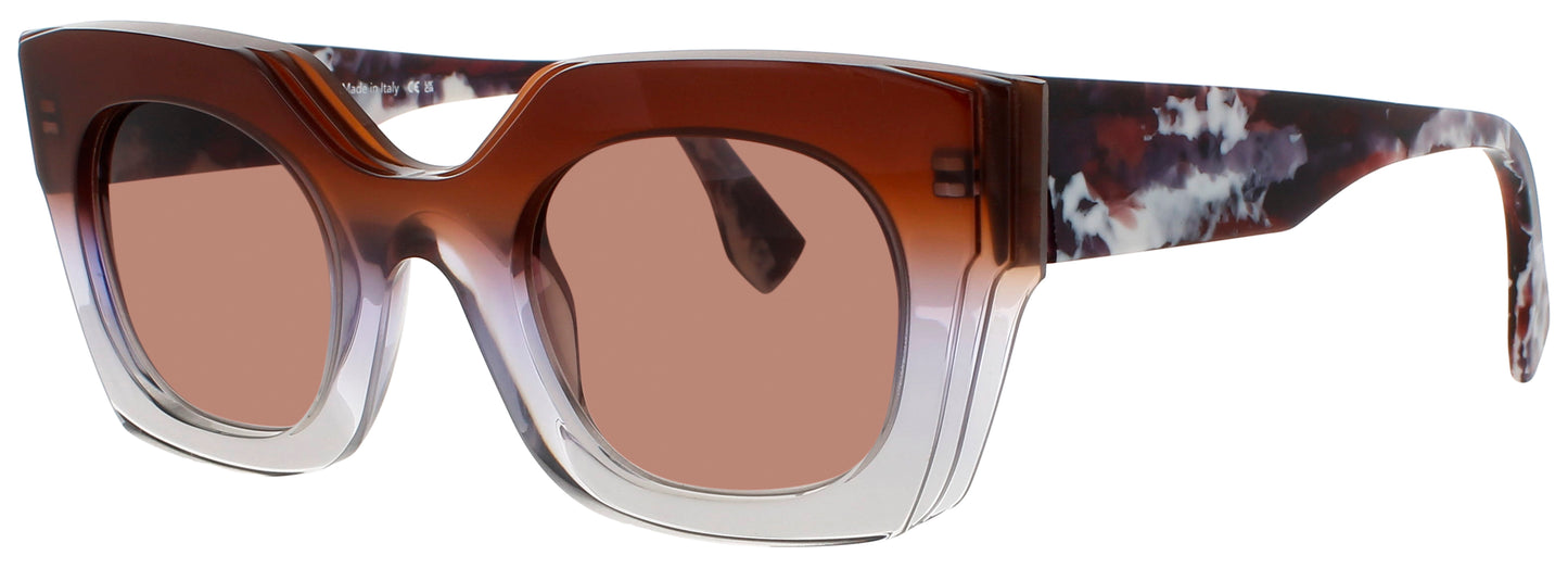 FACE A FACE GLITCH 1 Frame GRADIENT BROWN LILAC GREY Lens BROWN GRADIENT