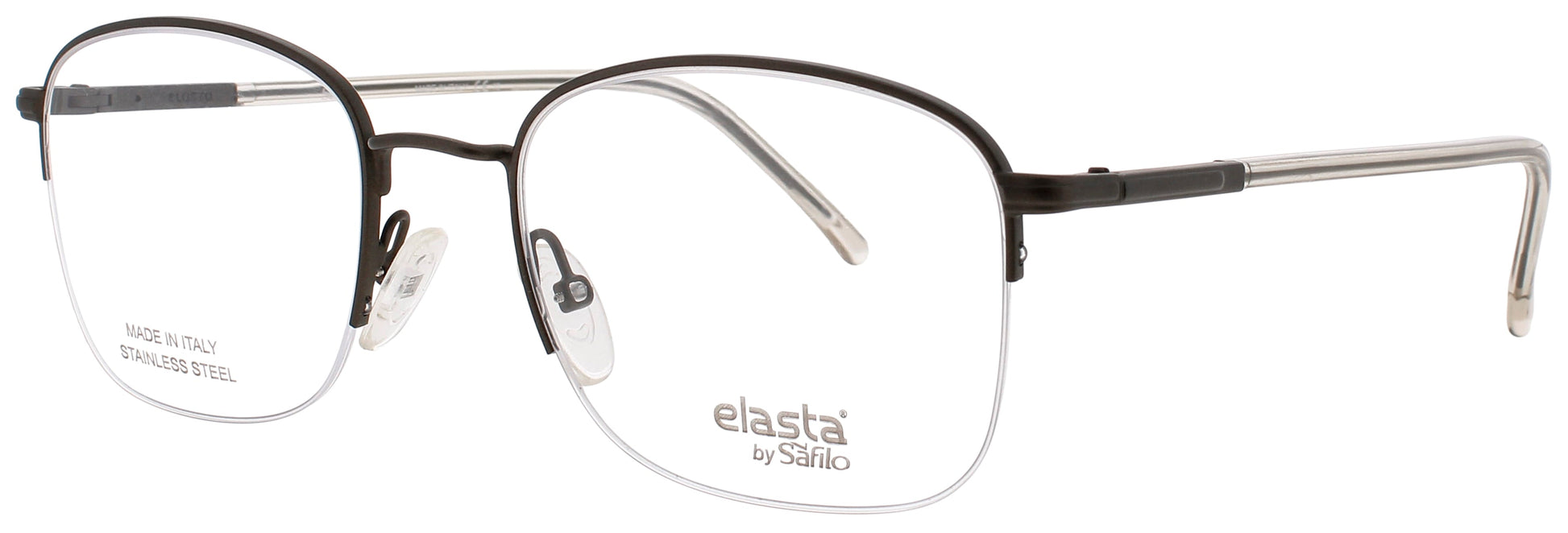 ELASTA E 7242 Frame ANTIQUE BROWN Lens DEMO