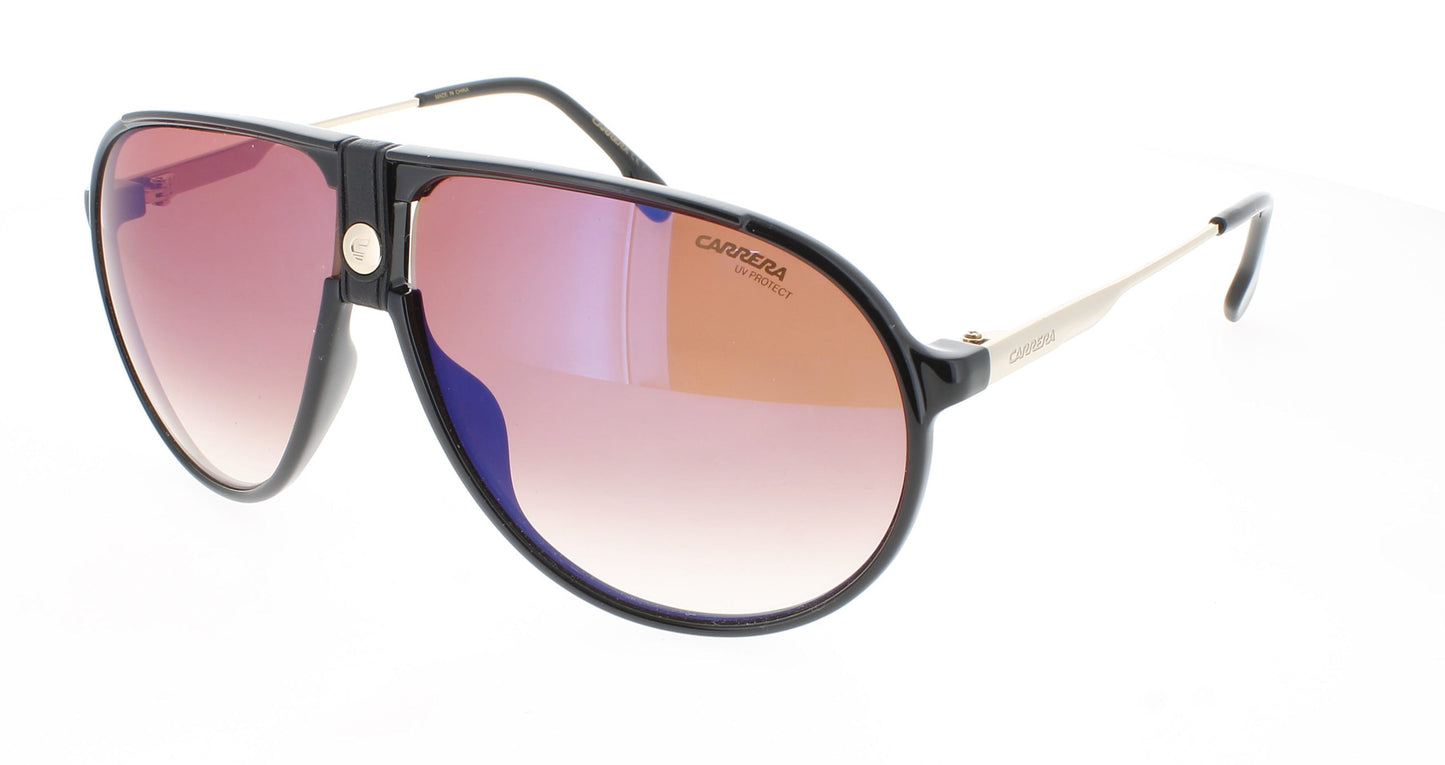 CARRERA 1034/S Frame BLACK GOLD Lens BROWN SHADED BLUE