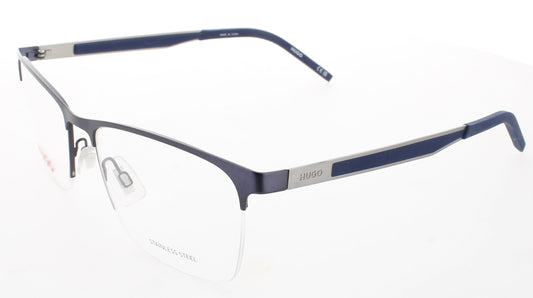  HUGO Frame Men's Eyeglasses Lens HUGO,MATTE BLUE,DEMO,HG 1142,MALE,Eyeglasses,new-in