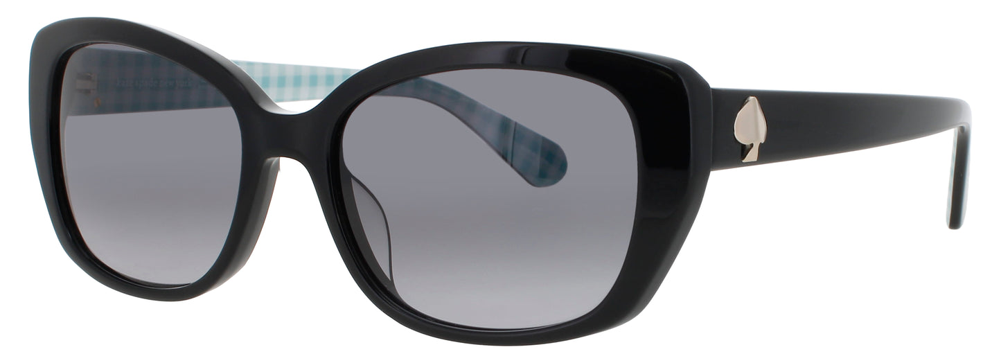 KATE SPADE KENZIE/G/S Frame BLACK / GREEN Lens DARK GREY FLASH