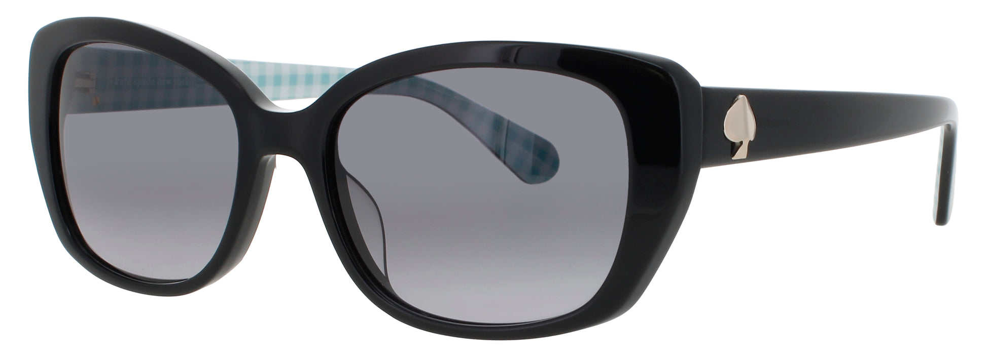 KATE SPADE KENZIE/G/S Frame BLACK / GREEN Lens DARK GREY FLASH