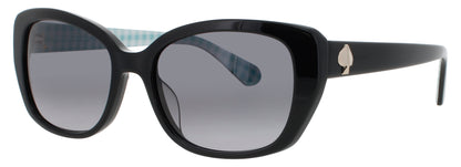KATE SPADE KENZIE/G/S Frame BLACK / GREEN Lens DARK GREY FLASH