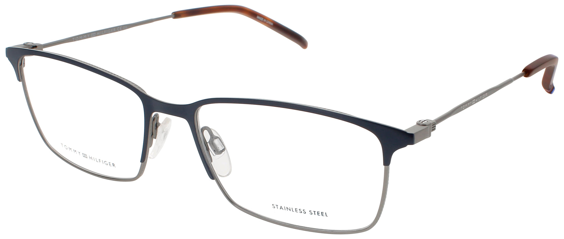TOMMY HILFIGER TH 1895 Frame MATTE BLUE DARK RUTHENIUM Lens DEMO