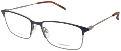 TOMMY HILFIGER TH 1895 Frame MATTE BLUE DARK RUTHENIUM Lens DEMO