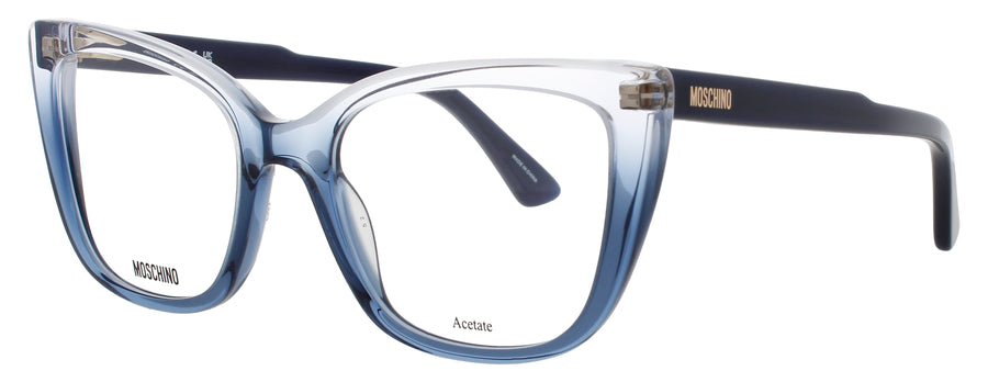 MOSCHINO MOS603 Frame CRYSTAL BLUE Lens DEMO