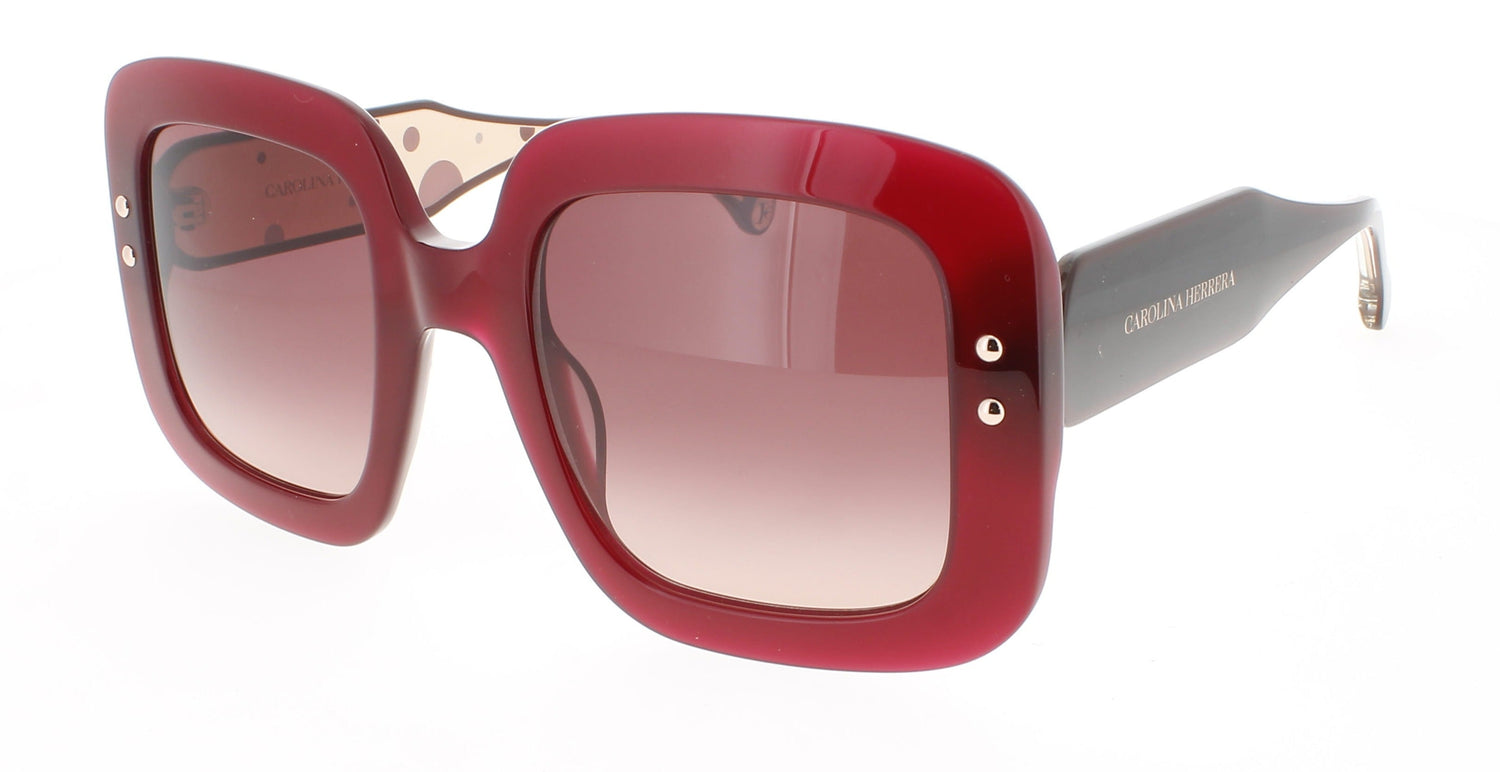 CAROLINA HERRERA CH 0010/S Frame BURGUNDY Lens PINK SHADED