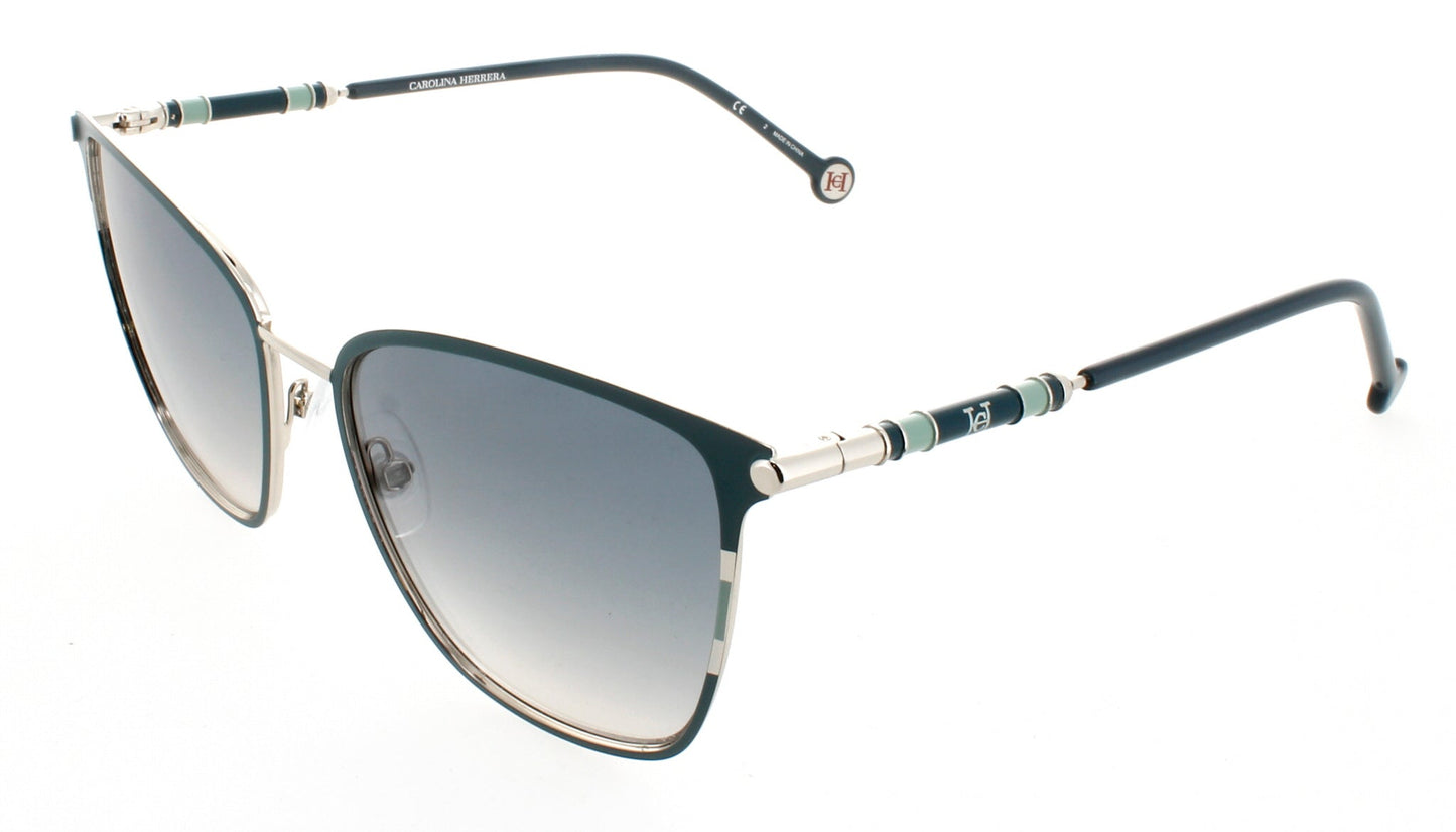 CAROLINA HERRERA CH 0030/S Frame GOLD GREEN Lens GREY BROWN SHADED